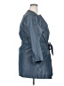 Lafayette 148 New York 100% Polyester Blue Raincoat Size XL - photo 4