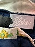Blair 100% Acrylic Floral Blue Sweatshirt Size M - photo 7