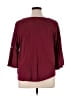 Basic Editions 100% Cotton Burgundy 3/4 Sleeve Top Size 1X - photo 2