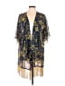 Lularoe 100% Polyester Blue Kimono Size L - photo 1