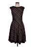 Wisp Argyle Brown Casual Dress Size 10 - photo 1