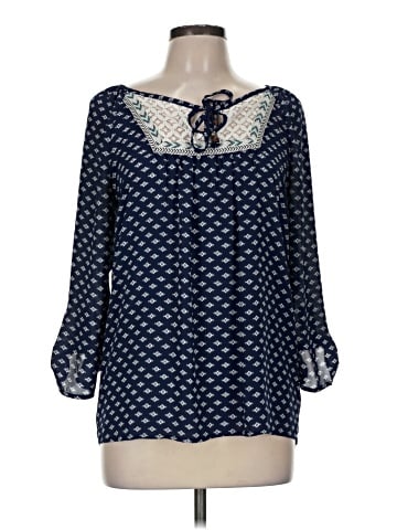 Rewind 3/4 Sleeve Blouse (view 1)