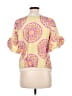 Robert Graham Yellow Short Sleeve Blouse Size M - photo 2