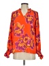 Fashion 100% Polyester Orange Long Sleeve Blouse Size S - photo 1