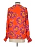Fashion 100% Polyester Orange Long Sleeve Blouse Size S - photo 2