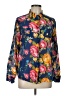 Assorted Brands 100% Cotton Floral Blue Long Sleeve Blouse Size L (estimated) - photo 1