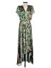 Ramy Brook 100% Polyester Paisley Green Casual Dress Size XXS - photo 1