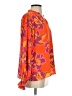 Fashion 100% Polyester Orange Long Sleeve Blouse Size S - photo 4