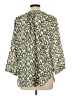 Jachs Girlfriend 100% Polyester Animal Print Green 3/4 Sleeve Blouse Size L - photo 2