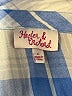 Hester & Orchard 100% Rayon Plaid Blue 3/4 Sleeve Button-Down Shirt Size L - photo 7