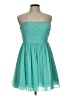 Azazie 100% Polyester Solid Teal Cocktail Dress Size L (estimated) - photo 1