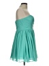 Azazie 100% Polyester Solid Teal Cocktail Dress Size L (estimated) - photo 4