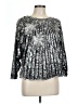Unbranded Silver Long Sleeve Blouse Size L - photo 1