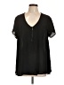 Torrid Black Short Sleeve Blouse Size Lg Plus (0) - photo 1