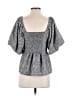 Daniel Cassin Gray 3/4 Sleeve Blouse Size S - photo 2