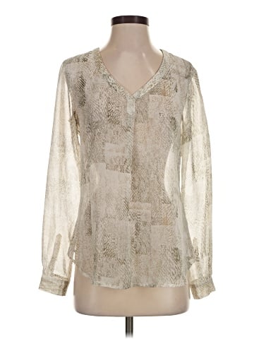 Ecru Long Sleeve Blouse (view 1)
