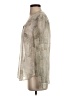 Ecru 100% Polyester Metallic Ivory Long Sleeve Blouse Size S - photo 5
