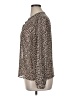 A New Day 100% Polyester Animal Print Brown Long Sleeve Blouse Size XL - photo 5