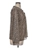 A New Day 100% Polyester Animal Print Brown Long Sleeve Blouse Size XL - photo 4