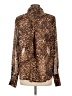 Good American 100% Polyester Animal Print Brown Long Sleeve Blouse Size Lg (3) - photo 2