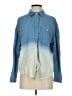 Splendid Color Block Blue Long Sleeve Button-Down Shirt Size XS - photo 1
