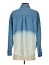 Splendid Color Block Blue Long Sleeve Button-Down Shirt Size XS - photo 2