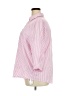 Lomon Stripes Pink 3/4 Sleeve Blouse Size XXL - photo 5