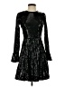 Scoop 100% Polyester Metallic Black Cocktail Dress Size XS - photo 1