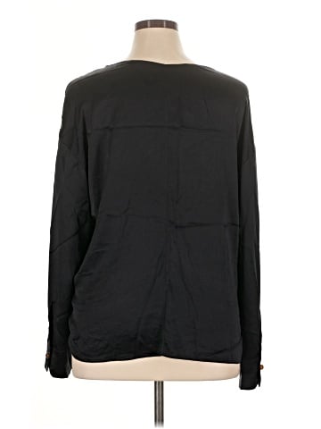 Vince. Long Sleeve Silk Top (view 2)
