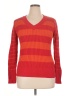 Faded Glory Stripes Orange Pullover Sweater Size 16 - photo 1
