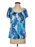 Mercer Street Studio 100% Polyester Blue Short Sleeve Top Size S - photo 1