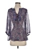 Canyon River Blues 100% Polyester Blue 3/4 Sleeve Blouse Size S - photo 1