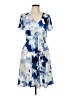 Unbranded Print Blue Casual Dress Size L - photo 1
