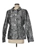 Nina Mclemore Print Gray Jacket Size 8 - photo 1