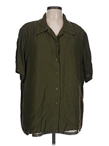 Fashion Bug 3/4 Sleeve Button-Down Shirt (view 1)