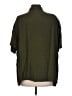 Fashion Bug Solid Green 3/4 Sleeve Button-Down Shirt Size L (estimated) - photo 2