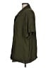 Fashion Bug Solid Green 3/4 Sleeve Button-Down Shirt Size L (estimated) - photo 5