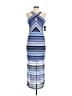 Guess 100% Polyester Graphic Blue Cocktail Dress Size 12 - photo 1