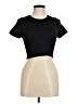 OQQ Black Short Sleeve Turtleneck Size M - photo 1