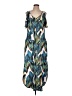 Assorted Brands Print Blue Casual Dress Size L - photo 1