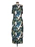 Assorted Brands Print Blue Casual Dress Size L - photo 2