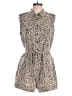 Banana Republic 100% Polyester Animal Print Tan Romper Size 12 Petite - photo 1