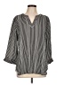 Van Heusen Stripes Black 3/4 Sleeve Blouse Size L - photo 1