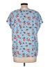 Hilary Radley Blue Short Sleeve Blouse Size L - photo 2