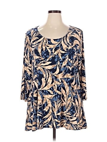 Attitudes by Renee 3/4 Sleeve Blouse (view 1)