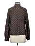 Shein 100% Polyester Paisley Brown Long Sleeve Blouse Size 4 - photo 1