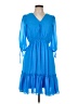 Taylor 100% Polyester Blue Casual Dress Size 12 - photo 1