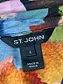 St. John Floral Blue Short Sleeve Silk Top Size 2 - photo 7