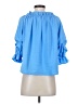 Yana K 100% Polyester Blue 3/4 Sleeve Blouse Size S - photo 2