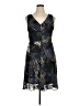 DKNY 100% Polyester Graphic Blue Cocktail Dress Size 14 - photo 1